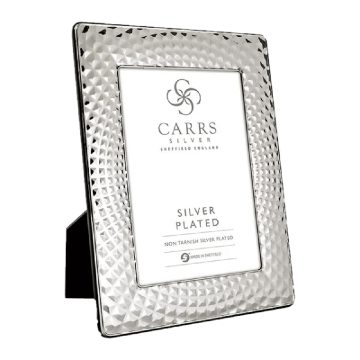 Carrs Silver -  Louvre Silver Plated Photo Frame With Black Wood Back 6" x 4"