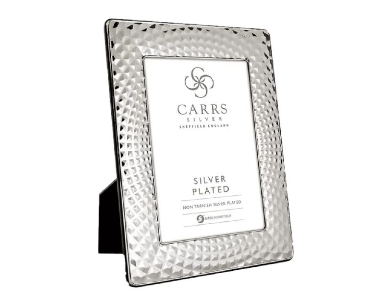 Carrs Silver -  Louvre Silver Plated Photo Frame With Black Wood Back 6" x 4"