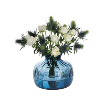 Dartington Cushion Medium Ink Blue Vase 14.5cm