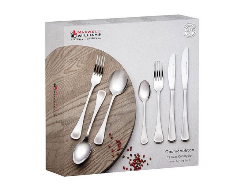 Maxwell & Williams Cosmopolitan 42pc Cutlery Set Gift Boxed