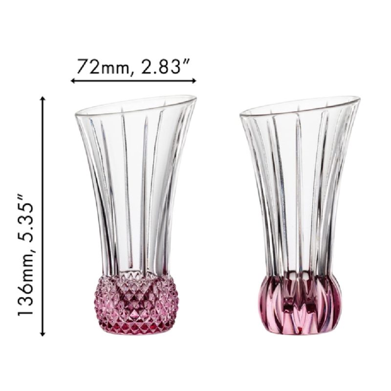 Nachtmann Spring Table Vases Set of 2 Rosé (13.6cm)