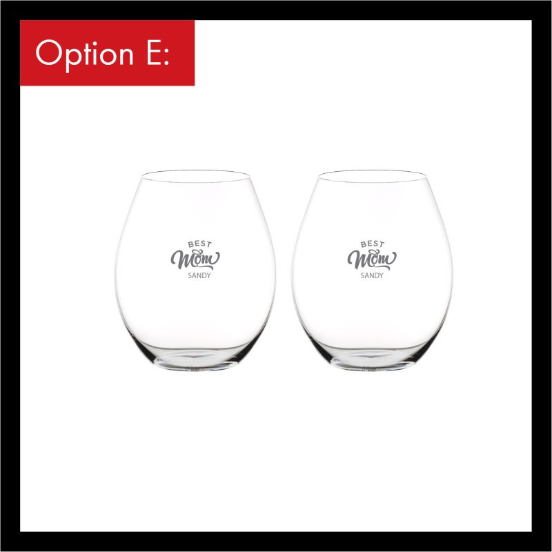 Riedel O Syrah Tumblers with engraving (Pair)