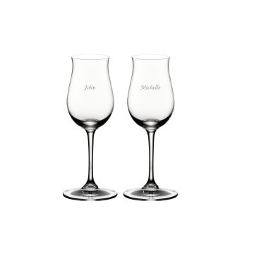 Riedel Vinum Cognac Hennessy Glass with engraving (Pair)