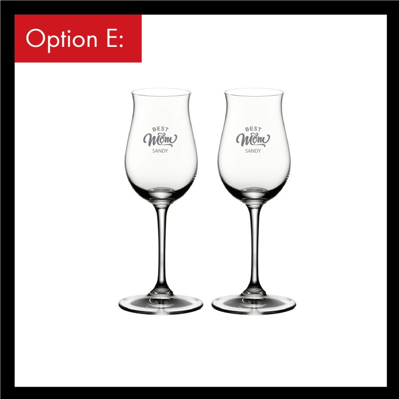 Riedel Vinum Cognac Hennessy Glass with engraving (Pair)