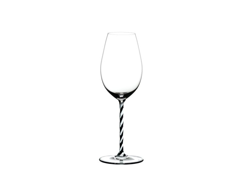 Riedel Fatto A Mano Champagne Wine Glass Black And White Twisted