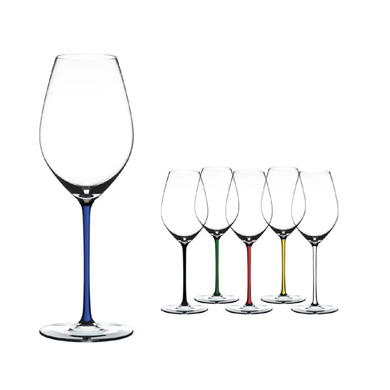 Riedel Fatto A Mano Champagne Wine Glass Dark Blue