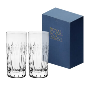 Royal Scot Sapphire Pair Of Tall Tumblers 14oz (Highballs)