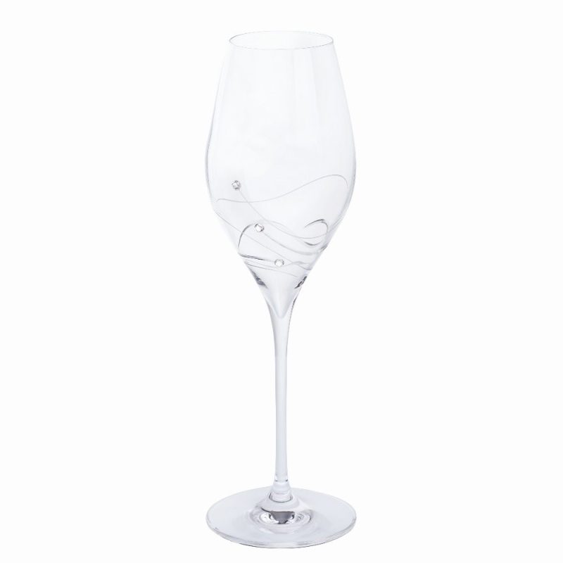 Dartington Glitz Prosecco Flute Glass (Pair)