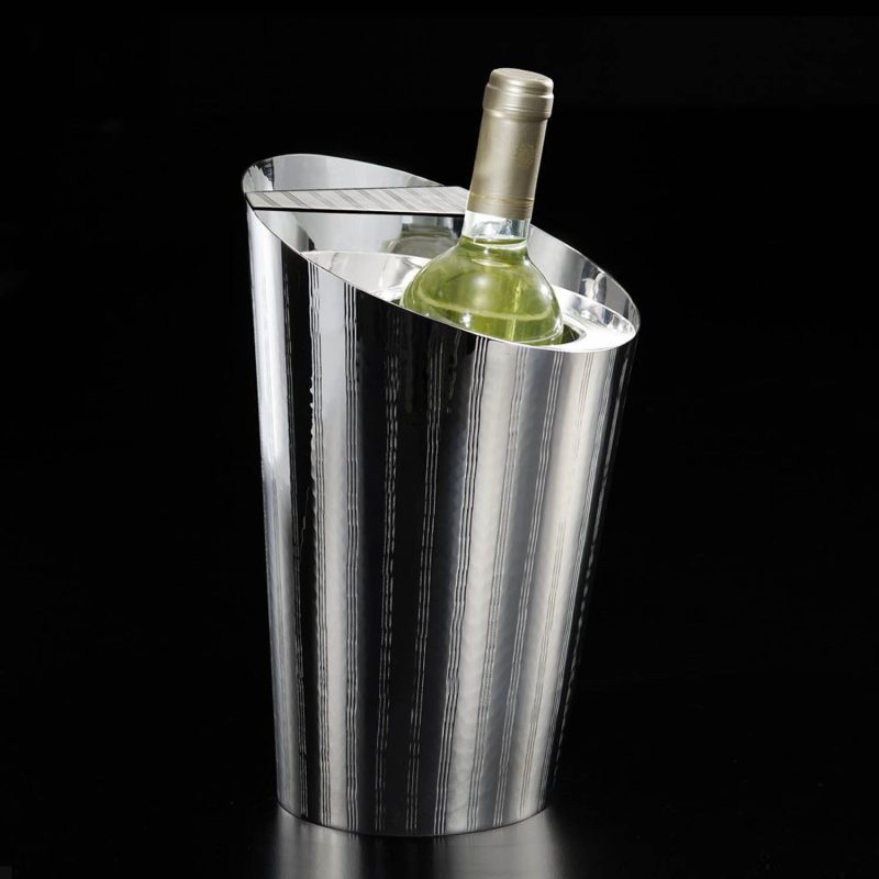 Zanetto 'Vie' Glacette Wine Cooler Silver Plated