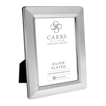 Carrs Silver - Linear Silver Plated Photo Frame Black Wood Back