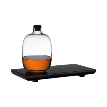 Nude Malt Whiskey Bottle with Wooden Tray