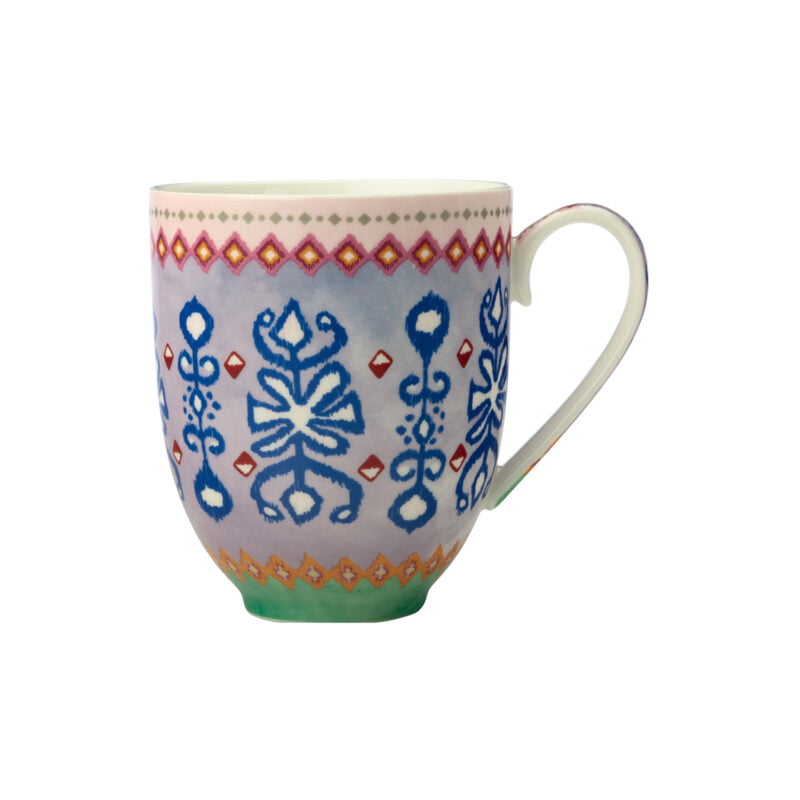 Maxwell & Williams Teas & C's Zanzibar Coupe Mug 440ML Ikat Gift Boxed