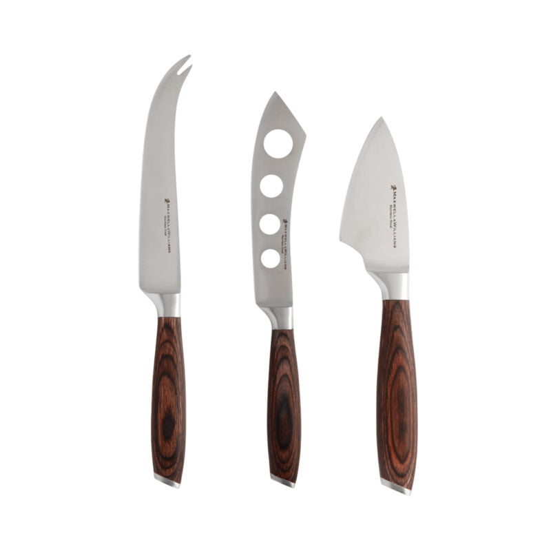 Maxwell & Williams Stanton Cheese Knife Set 3pc Wood Gift Boxed