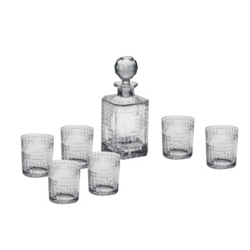 Bohemia Crystal Punk Whisky Set (1 Decanter + 6 Tumblers)