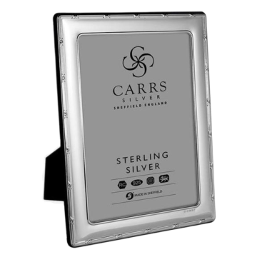 Carrs Silver - Reed & Ribbon Sterling Silver Photo Frame With Grey Velvet Back