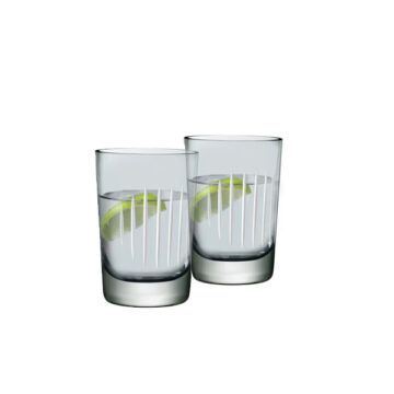 Nude Parrot Tumbler Glasses Smoke & White Line (Set of 2)