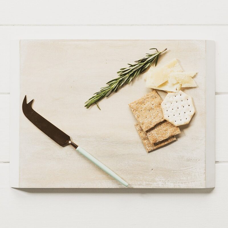 Just Slate Mango Wood Cheese Board & Knife Set