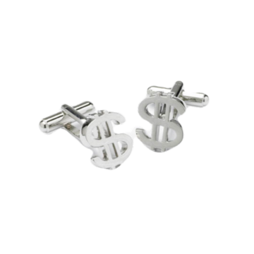 Onyx-Art Cufflinks - Dollar Sign