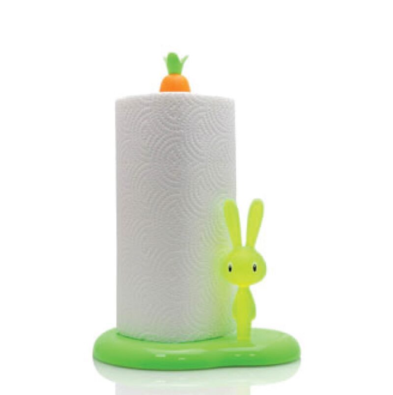 Alessi Bunny & Carrot Kitchen Roll Holder (Green)