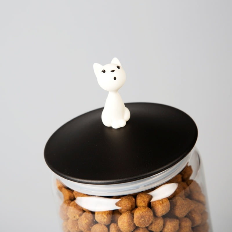 Alessi "MioJar" Cat Food Container Black