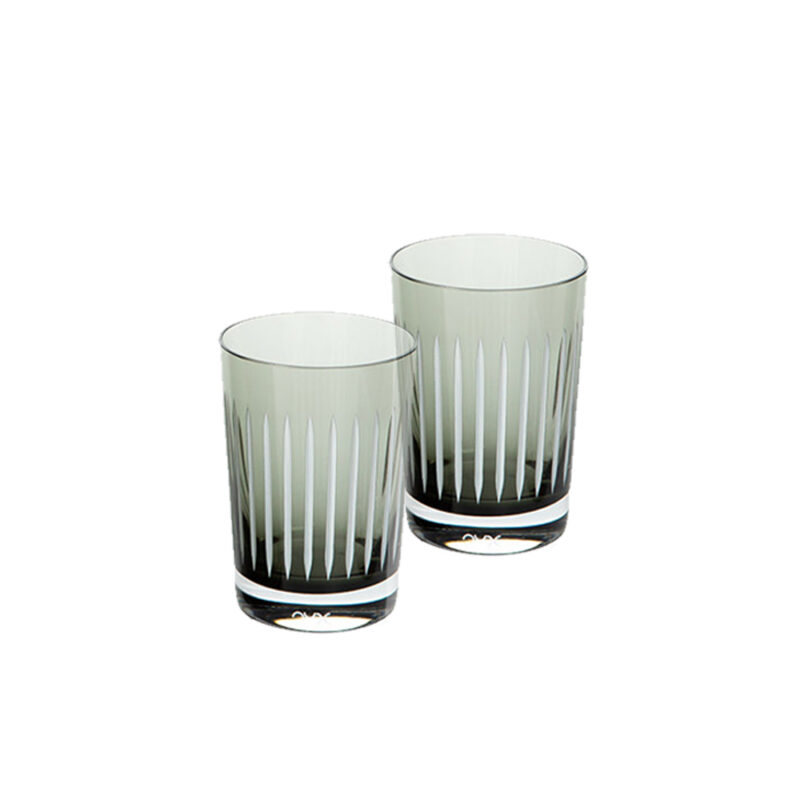 Nude Parrot Tumbler Glasses Smoke & White Line (Set of 2)