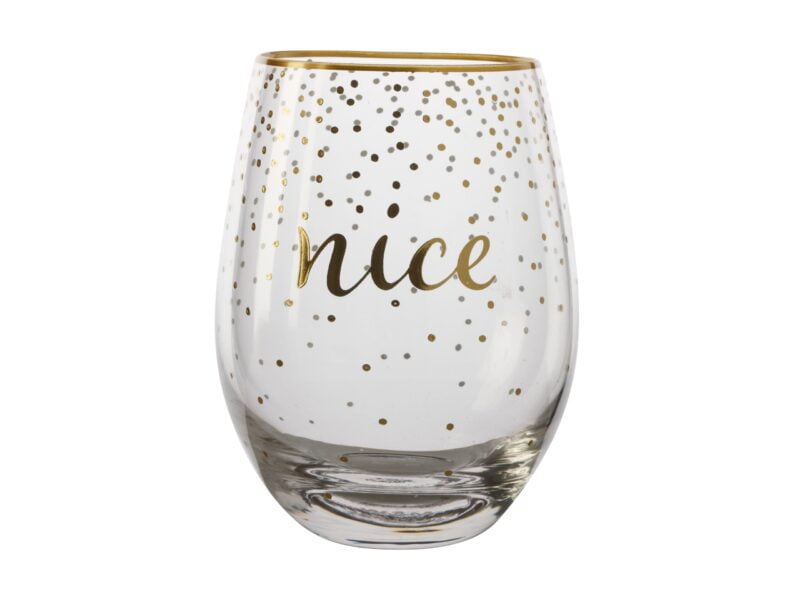 Maxwell & Williams Celebrations Stemless Glass 500ML Set of 2 Naughty & Nice