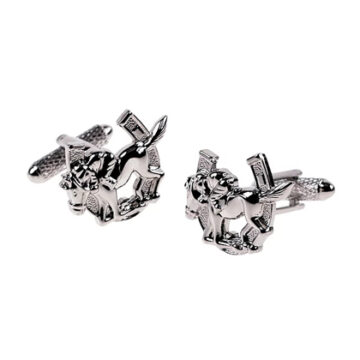 Onyx-Art Cufflinks - Horse Shoe Jockey