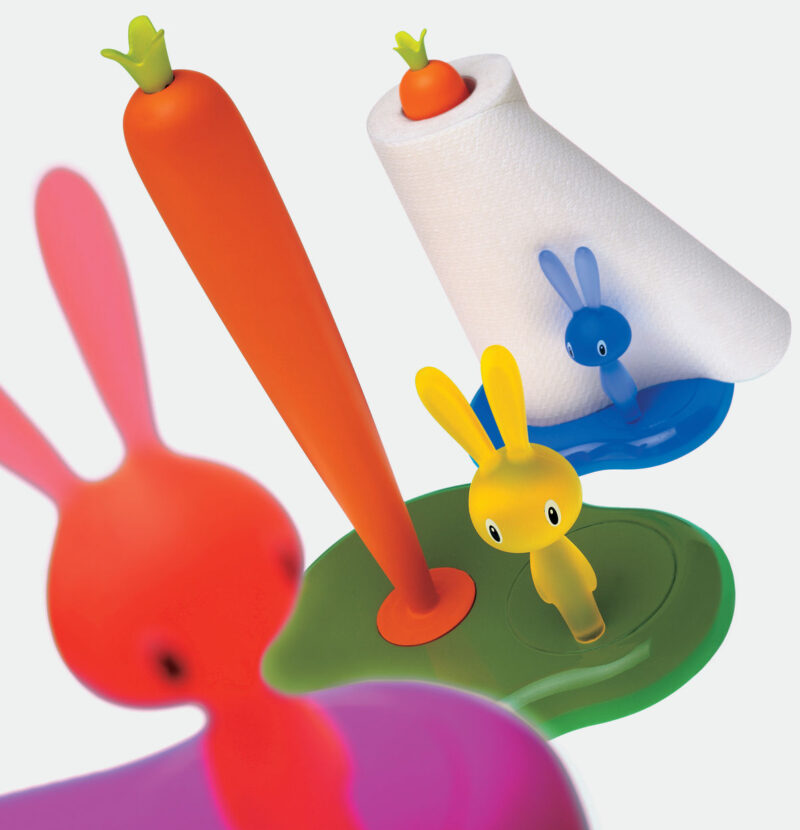 Alessi Bunny & Carrot Kitchen Roll Holder (Green)