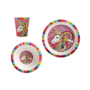 Maxwell & Williams Rainbow Jungle Children's Bamboo Rainbow 3pc Dinner Set