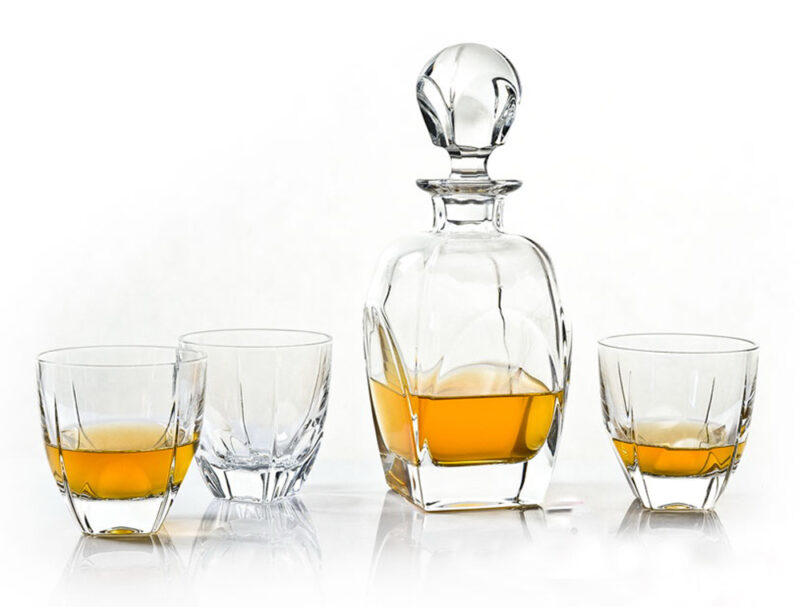 Bohemia Crystal Fjord Whisky Set (1 Decanter + 6 Tumblers)