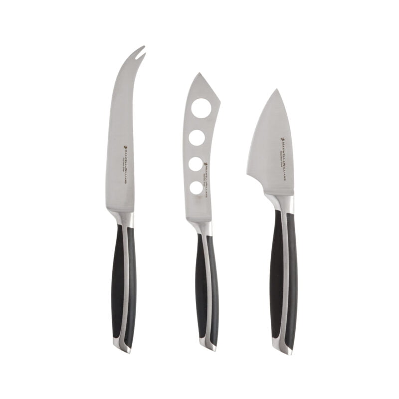 Maxwell & Williams Stanton Cheese Knife Set 3pc Black Gift Boxed