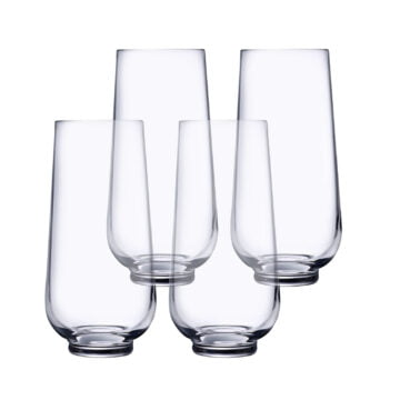 Nude Hepburn Long Drink Clear Glasses (Set of 4)