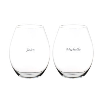 Riedel O Syrah Tumblers with engraving (Pair)