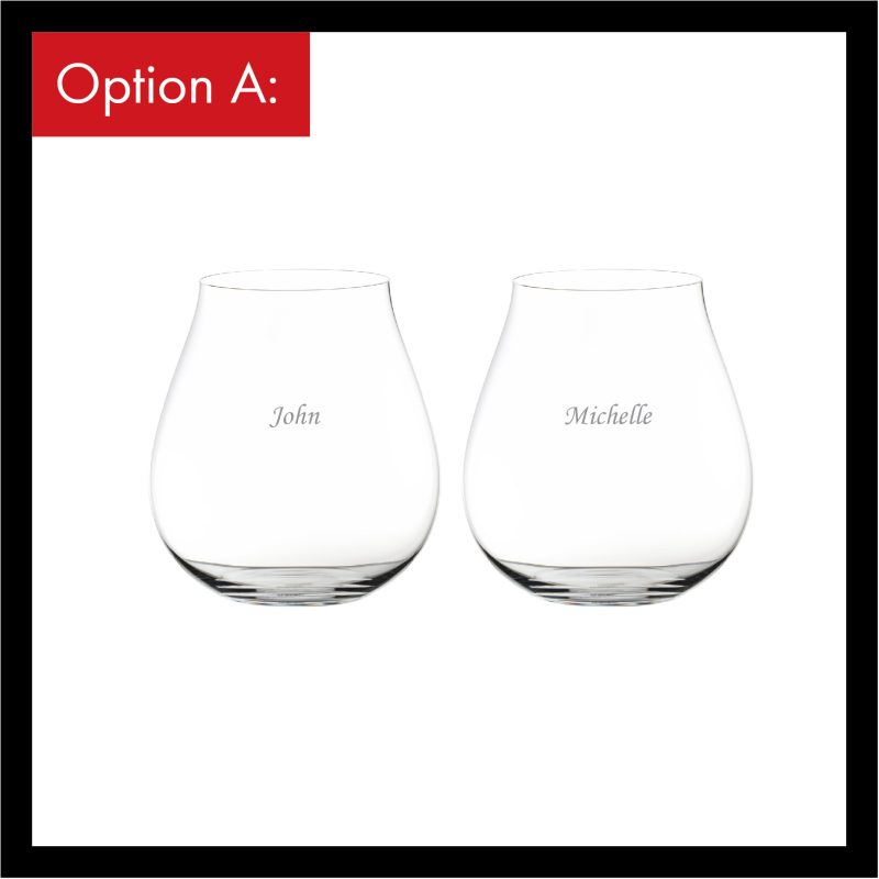 Riedel O Pinot Noir Tumblers with engraving (Pair)