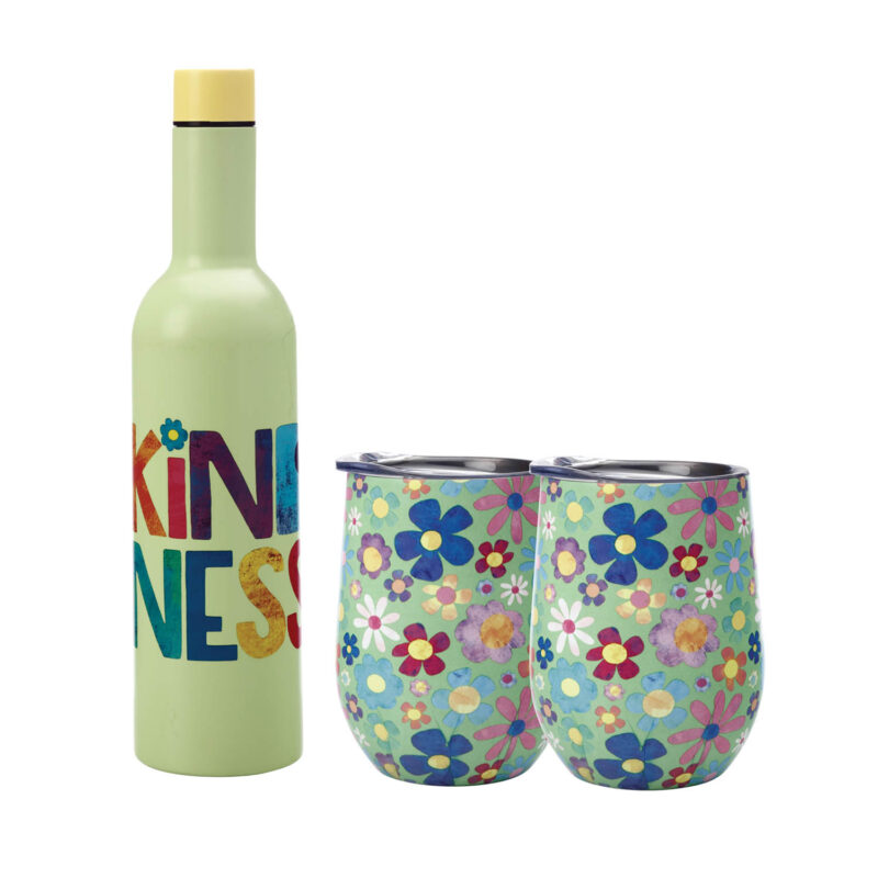 Maxwell & Williams Kasey Rainbow Be Kind Double Wall Insulated Wine Rainbow (Set of 3)