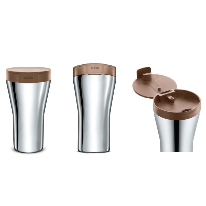 Alessi Caffa Travel Mug Brown