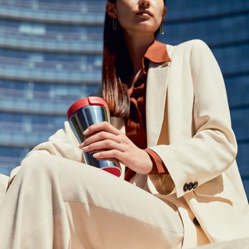 Alessi Caffa Travel Mug Red