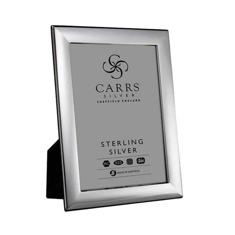 Carrs Silver - Berkeley Plain Sterling Silver Photo Frame With Black Wood Back