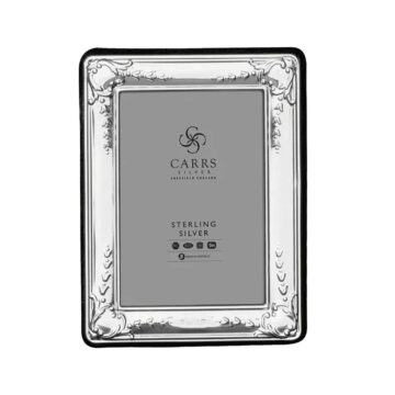 Carrs Silver - Traditional 3.5" x 2.5" Sterling Silver Photo Frame With Grey Velvet Back