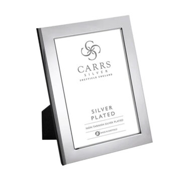 Carrs Silver - Modern Flat Silver Plated Photo Frame With Wood Back