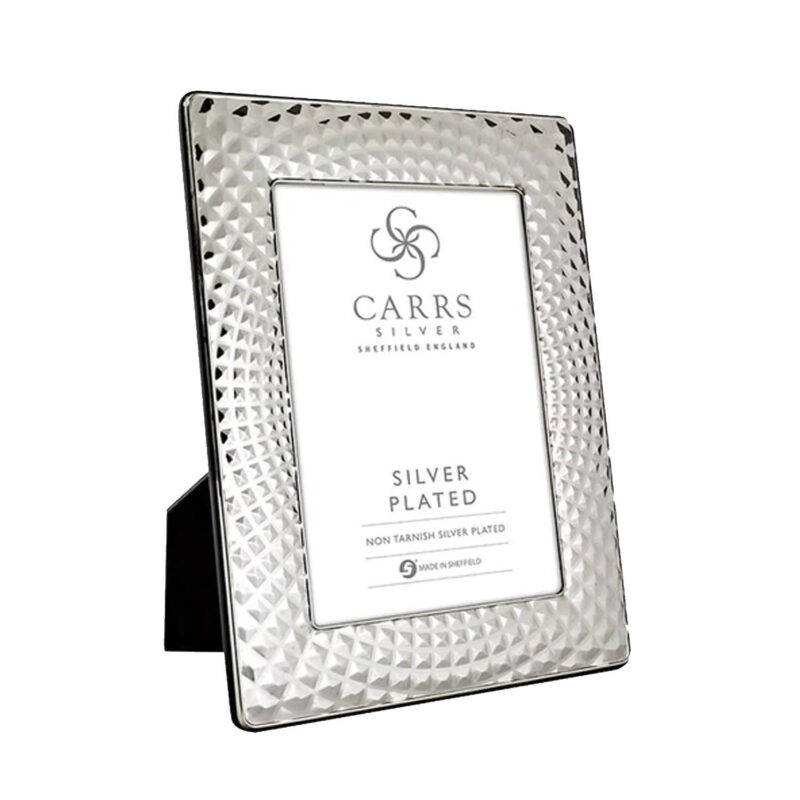 Carrs Silver - Louvre Silver Plated Photo Frame With Black Wood Back