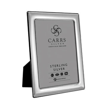 Carrs Silver - Plain Sterling Silver Photo Frame With Wood Back 5" x 3.5"