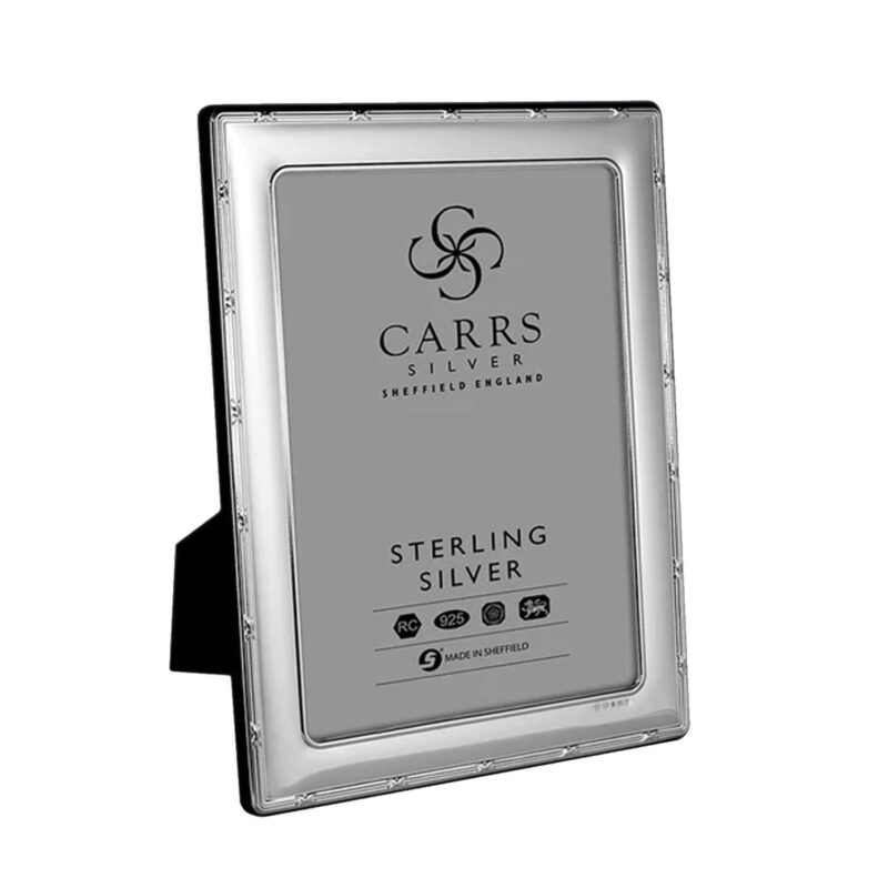 Carrs Silver - Reed & Ribbon Sterling Silver Photo Frame With Wood Back