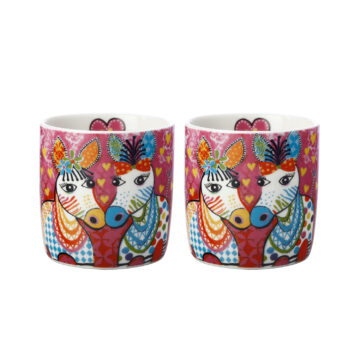 Maxwell & Williams Love Hearts Espresso Cup 100ml Zig Zag Zebras (Set of 2)