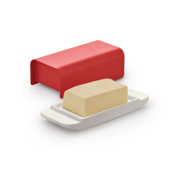 Alessi Mattina Butter Dish Red