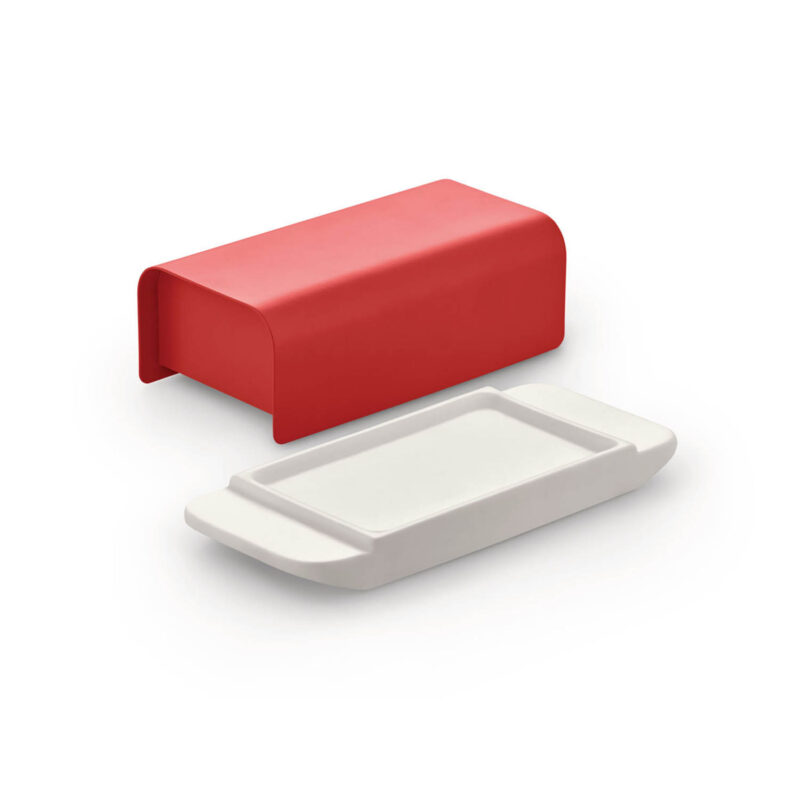 Alessi Mattina Butter Dish Red