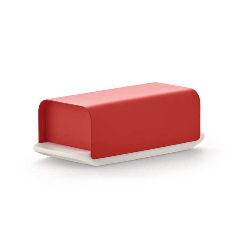 Alessi Mattina Butter Dish Red