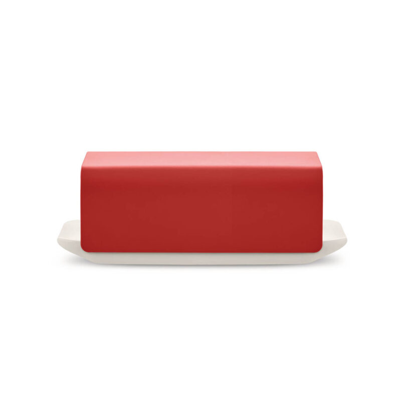 Alessi Mattina Butter Dish Red