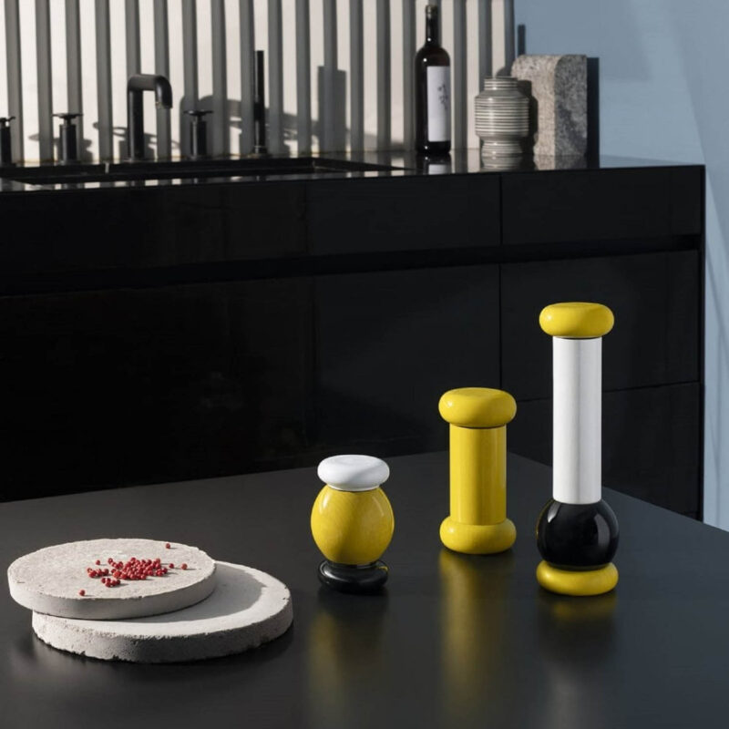 Alessi Salt-Pepper Castor Yellow