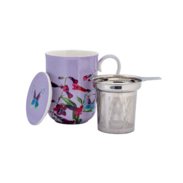 Maxwell & Williams Gabby Malpas Posey Mug With Infuser 340ML Perennial Penstemons Gift Boxed